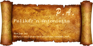 Pelikán Antonietta névjegykártya